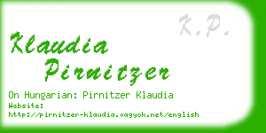 klaudia pirnitzer business card